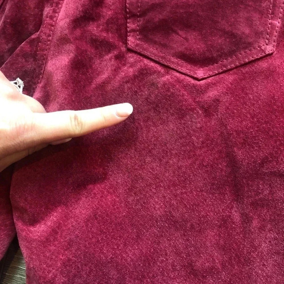 Chadwick’s Burgundy Genuine Leather Pants Size 6P - Picture 11 of 11